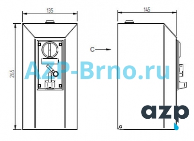 Монетный автомат для открывания двери MAD 5 AZP Brno Чехия (фото, схема)