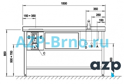Кухонный рабочий стол оборудованный монетным автоматом MSK 1 AZP Brno Чехия (фото, схема) Кухонный рабочий стол оборудованный монетным автоматом MSK 1 AZP Brno Чехия (фото, схема)